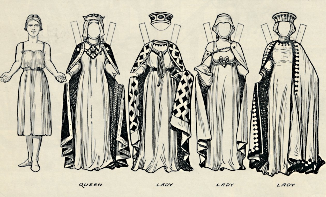 Die Galerie der britischen Kostüme: Wie die Engländer zur Zeit von König Johann gekleidet waren, ca. 1934 von Unbekannt