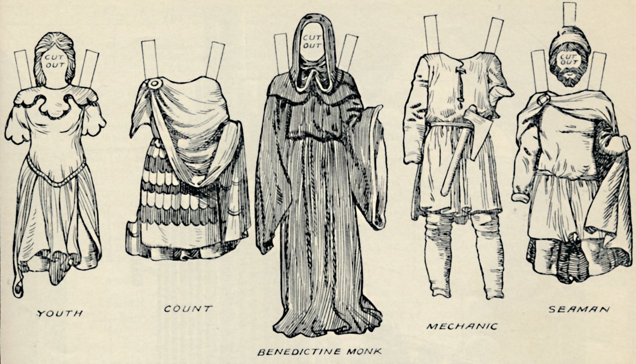 Die Galerie der britischen Kostüme: Die Kleidung der Menschen in normannischer Zeit, ca. 1934 von Unbekannt