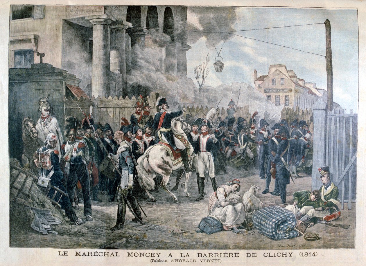Das Tor von Clichy während der Verteidigung von Paris, 30. März 1814, 1904 von Unbekannt