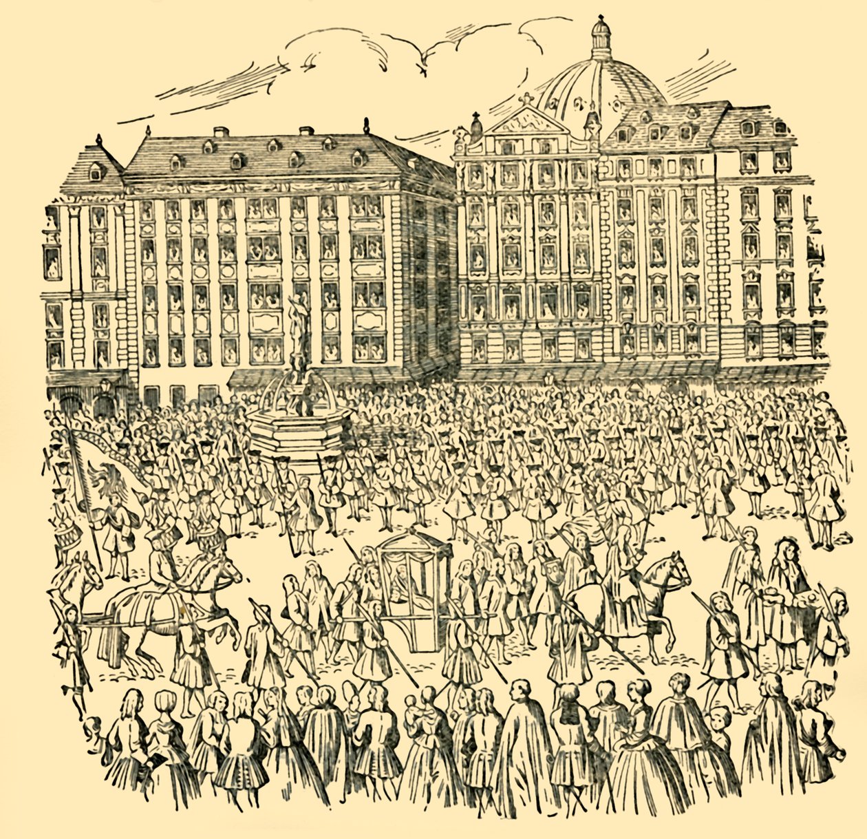 Die großen Adligen Ungarns leisten Maria Theresia den Treueeid...im Jahr 1740, ca. 1930 von Unbekannt