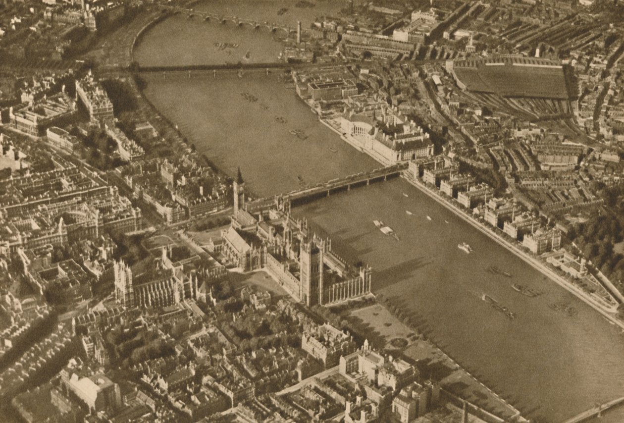 Die Heilige Insel Thorney mit ihrer alten Abtei, wie sie heute erscheint, ca. 1935 von Unbekannt