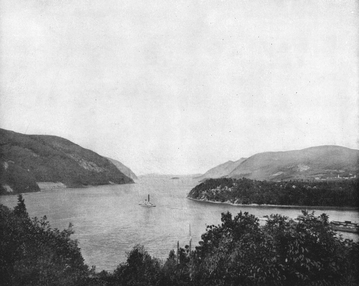 Der Hudson River bei West Point, New York State, USA, um 1900 von Unbekannt