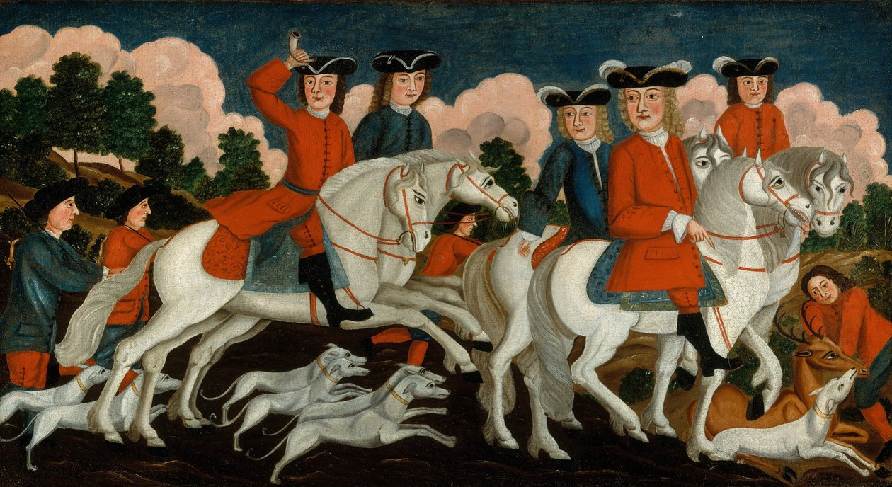 Die Jagdgesellschaft New Jersey, ca. 1750 von Unbekannt