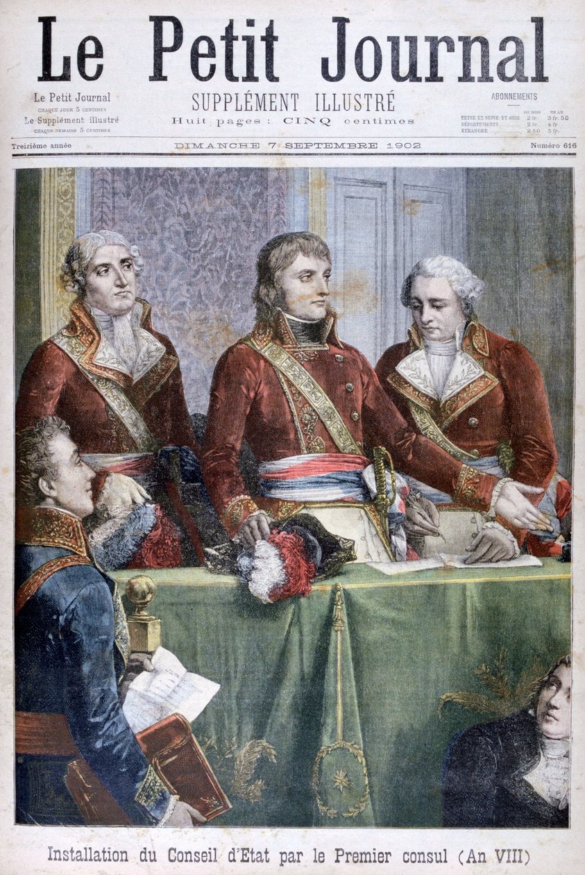 Die Einsetzung des Staatsrates durch den Ersten Konsul Napoleon, 1799, 1902 von Unbekannt