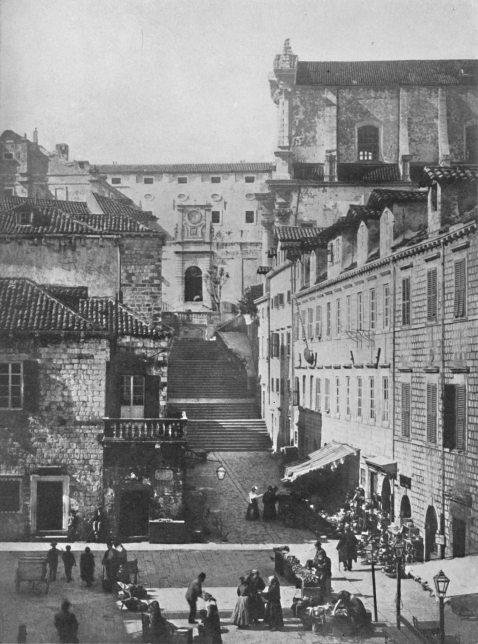 Die Jesuitenkirche und das Militärkrankenhaus, Ragusa, 1913 von Unbekannt