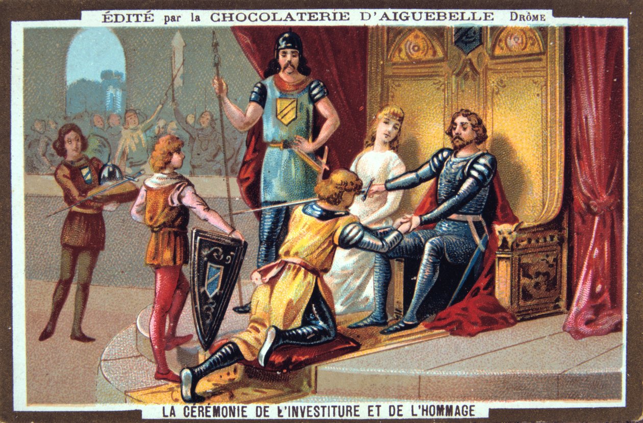 Die Ritter - Treueschwur an den Herrn, Mittelalter. 19. Jahrhundert von Unbekannt