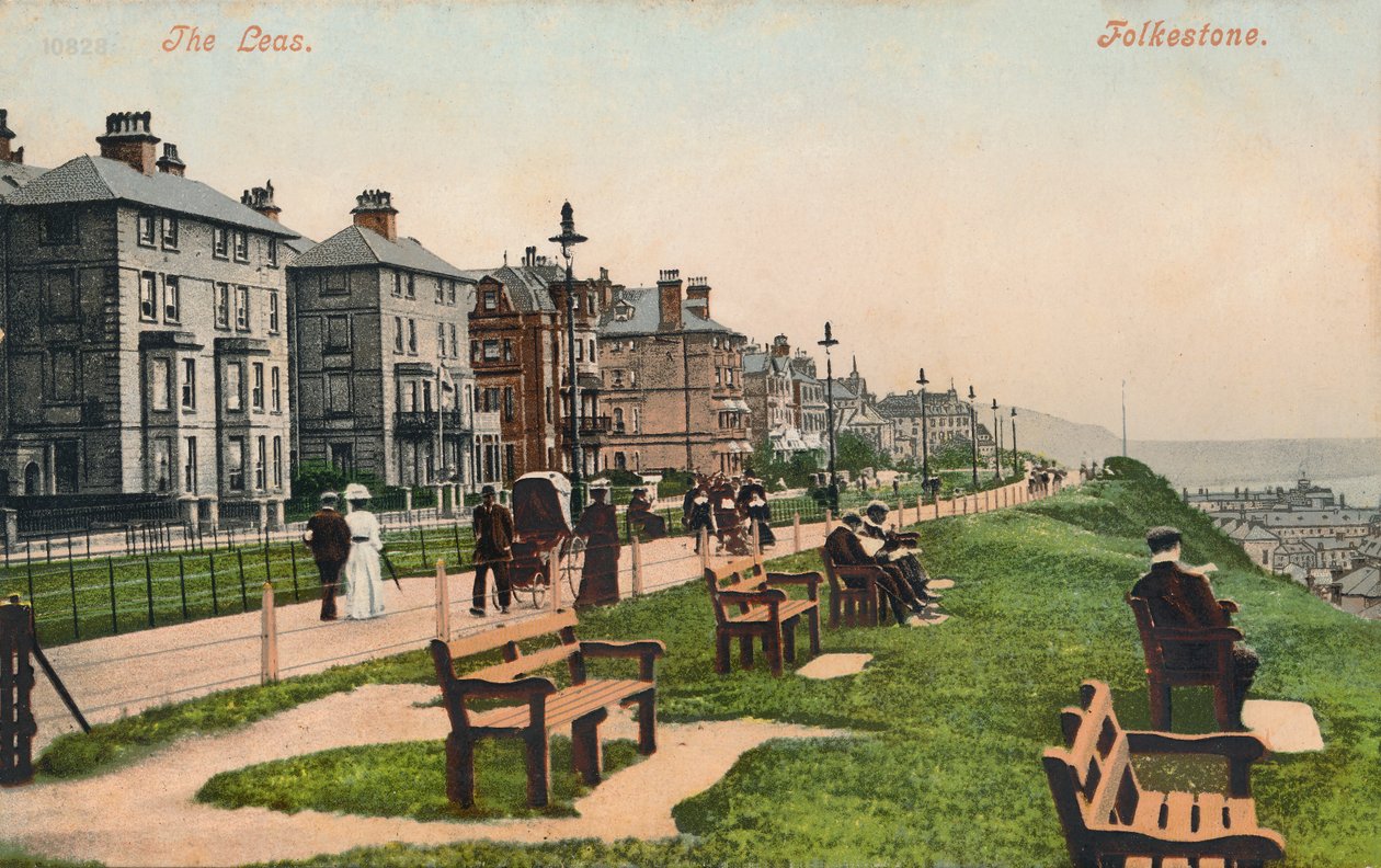 The Leas, Folkestone, spätes 19. bis frühes 20. Jahrhundert von Unbekannt