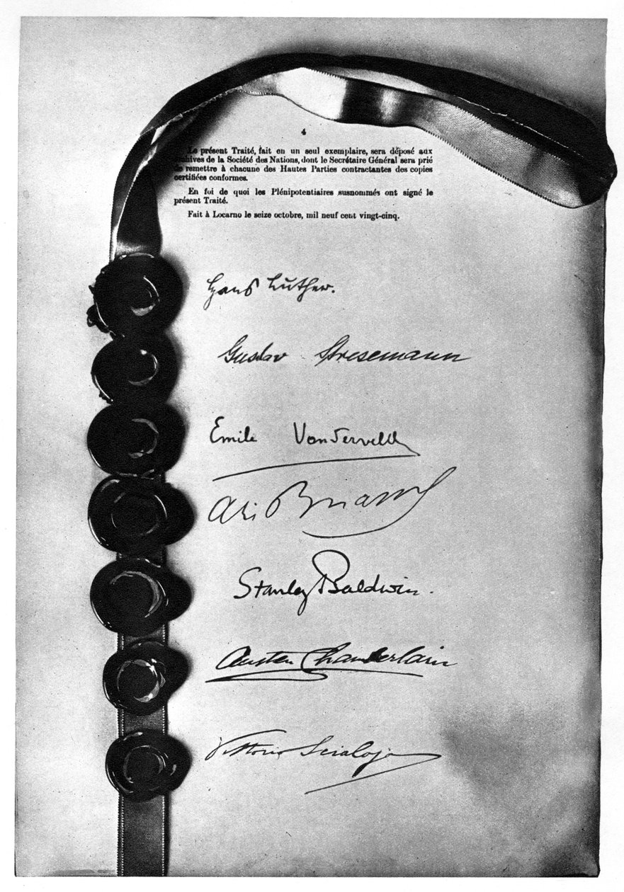 Der Locarno-Vertrag in London unterzeichnet, 1. Dezember 1925, 1935 von Unbekannt