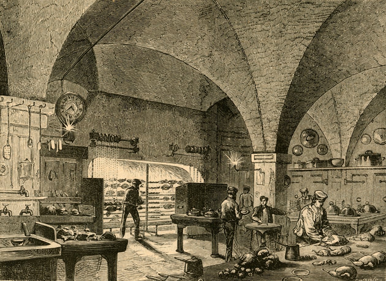 Die Küche des Herrenhauses, 1897 von Unbekannt