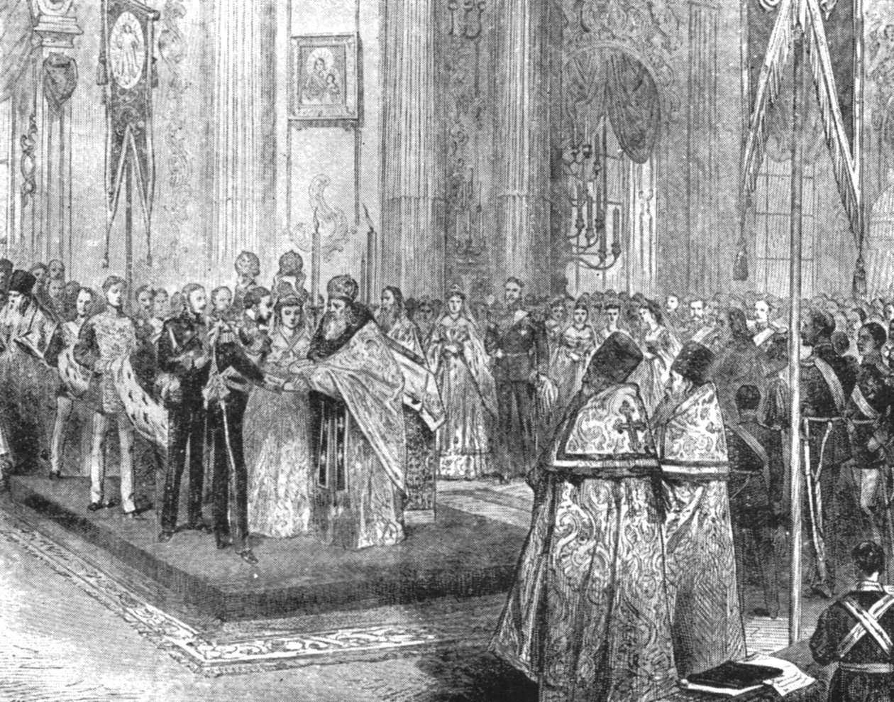 Die Hochzeit des Herzogs von Edinburgh mit der Großherzogin Marie Alexandrowna, 1874 von Unbekannt