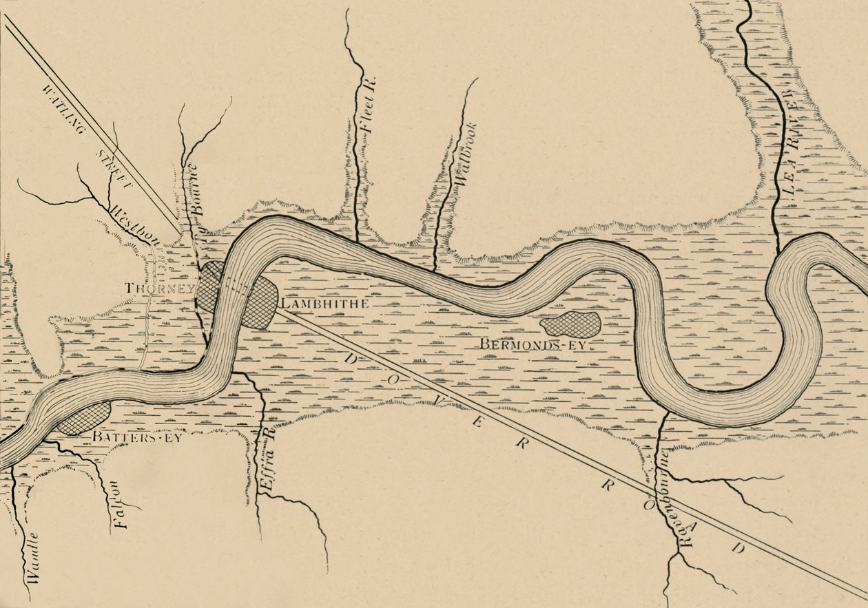 Die Sümpfe des frühen Londons, 1908 von Unbekannt