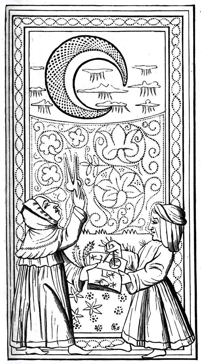 Der Mond, Tarotkarte, 14. Jahrhundert von Unbekannt