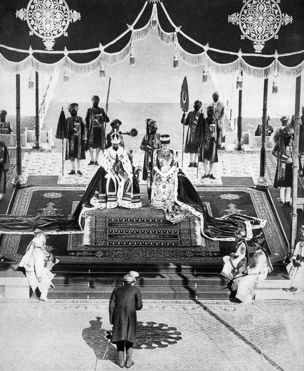 Der Nizam von Hyderabad erweist dem Delhi Durbar seine Ehre, 1911, 1935 von Unbekannt