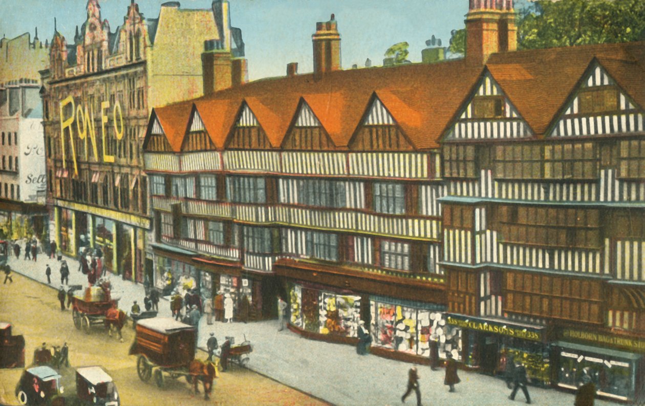 Die alten Häuser, Holborn, London von Unbekannt