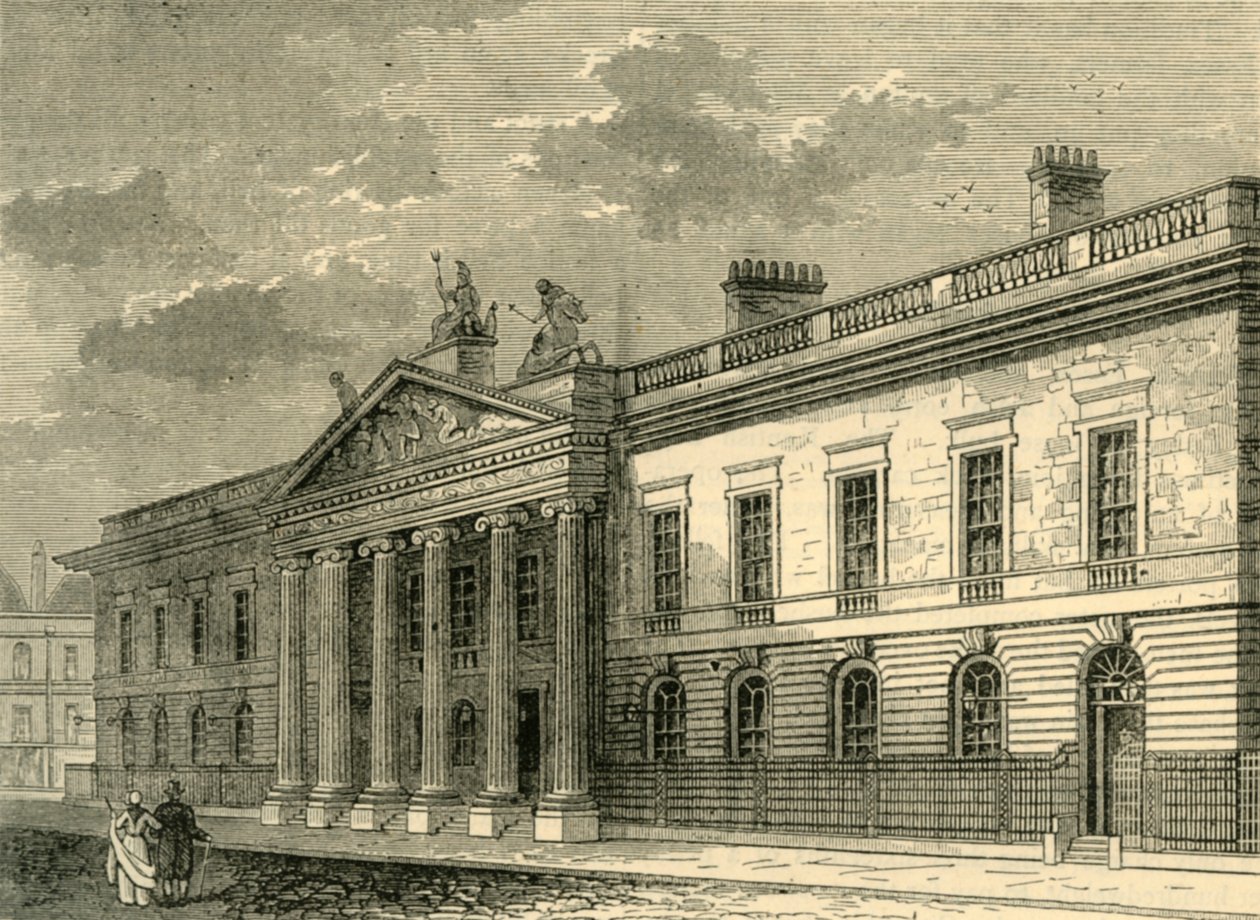 Das alte Indienbüro, Leadenhall Street im Jahr 1803, um 1872 von Unbekannt