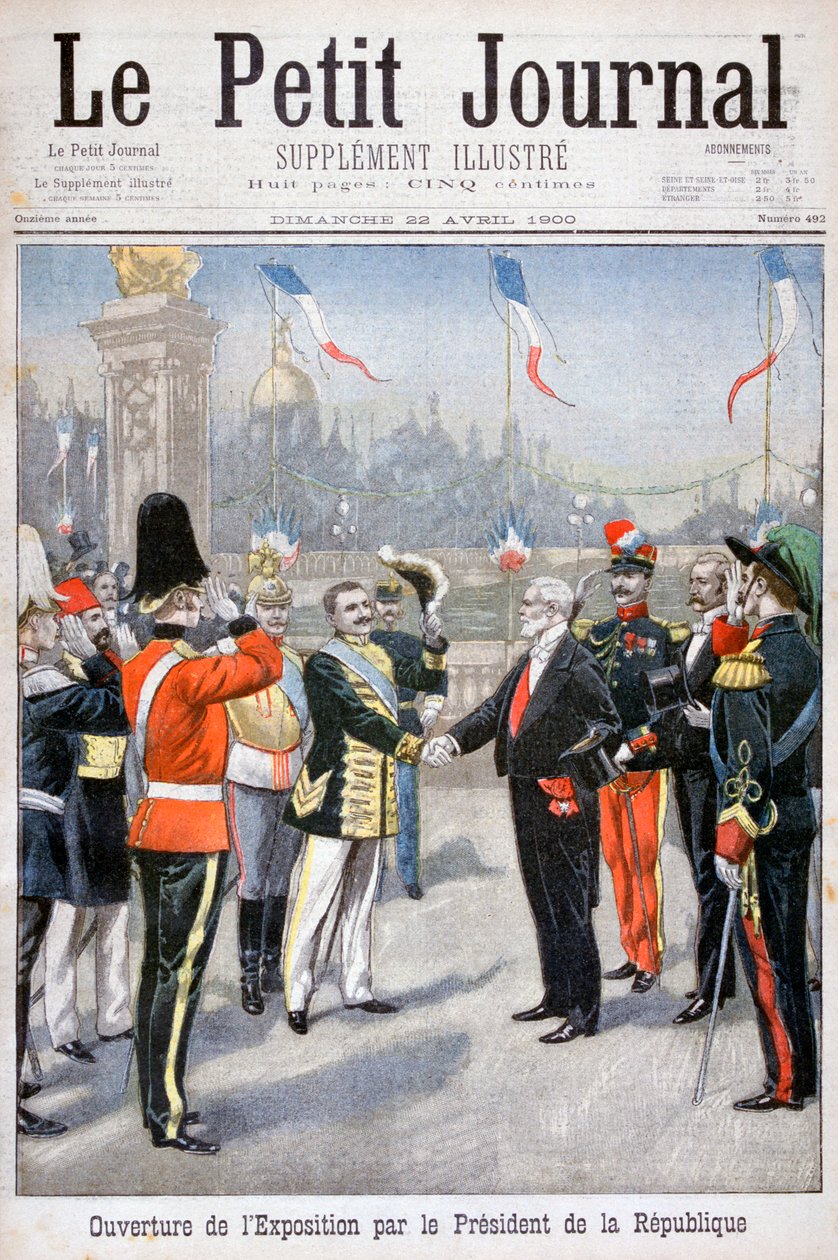 Die Eröffnung der Weltausstellung durch den Präsidenten der Republik, Paris, 1900 von Unbekannt