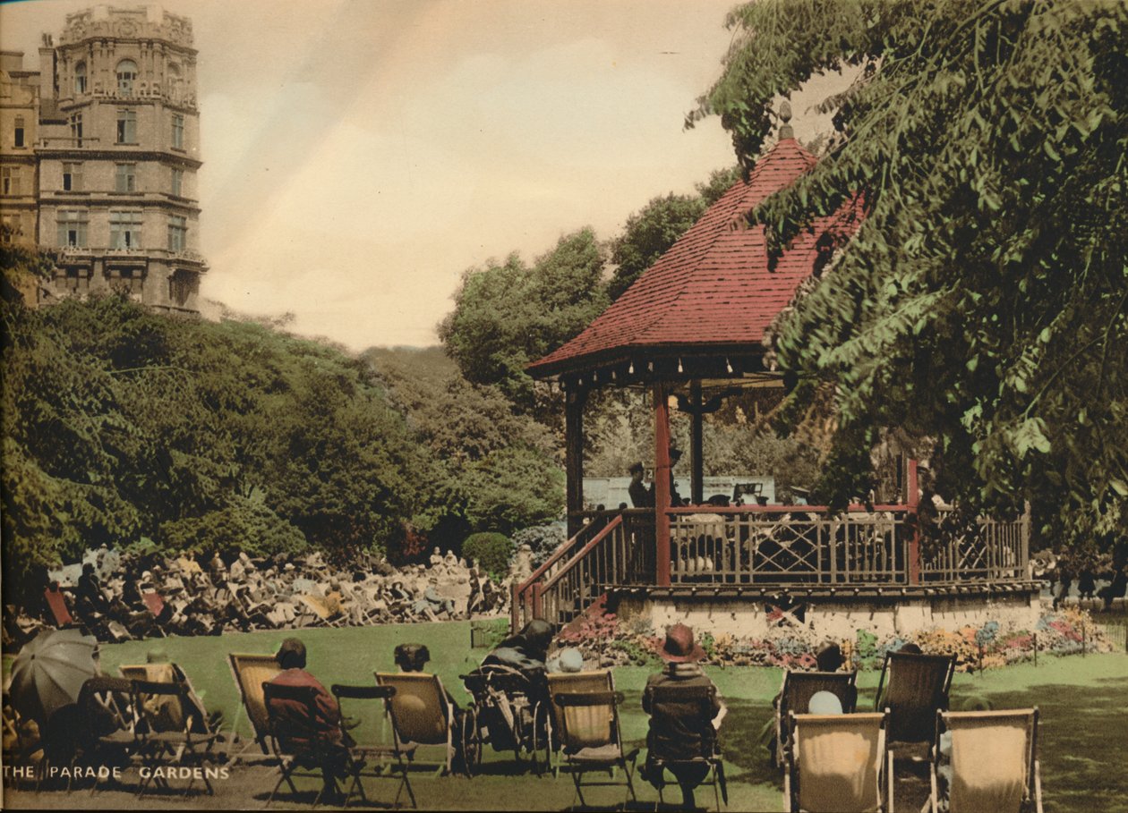 Die Parade Gardens, Bath, Somerset, um 1925 von Unbekannt