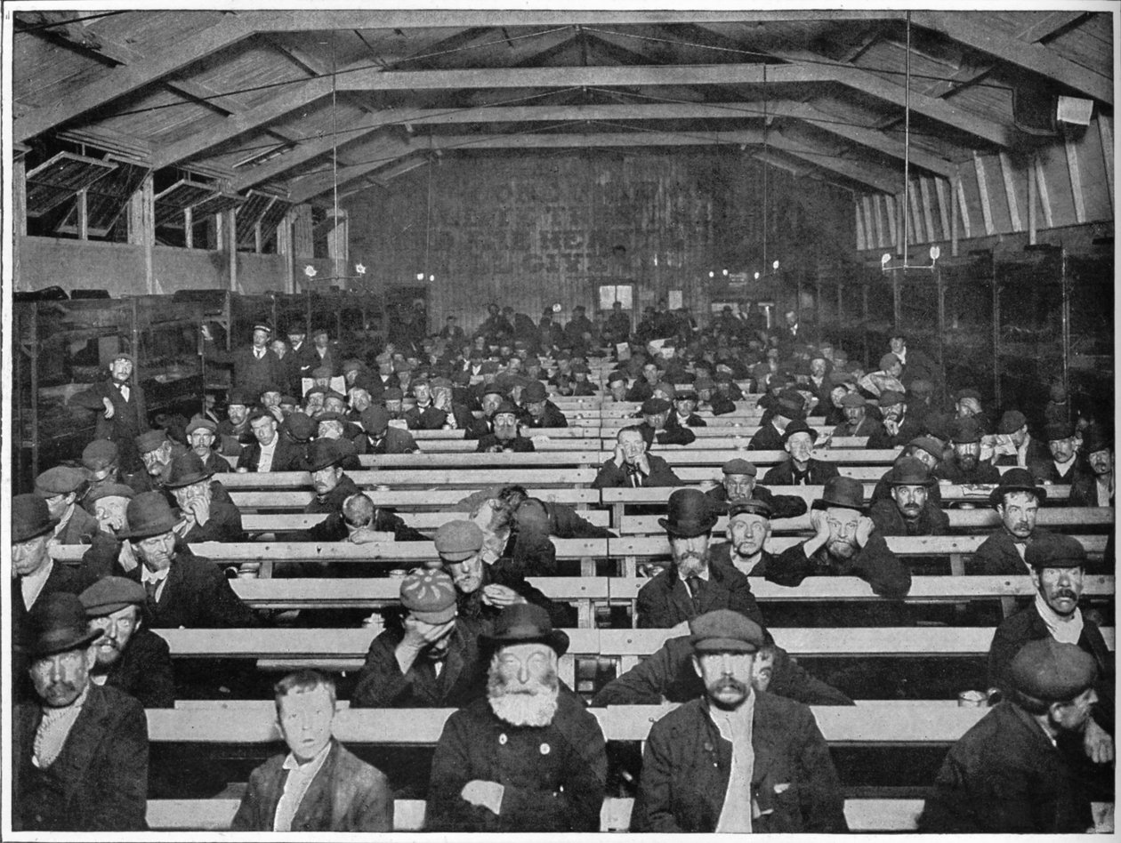 The Penny Sit-Up, Salvation Army Unterkunft, Blackfriars, London, um 1900-1901 von Unbekannt