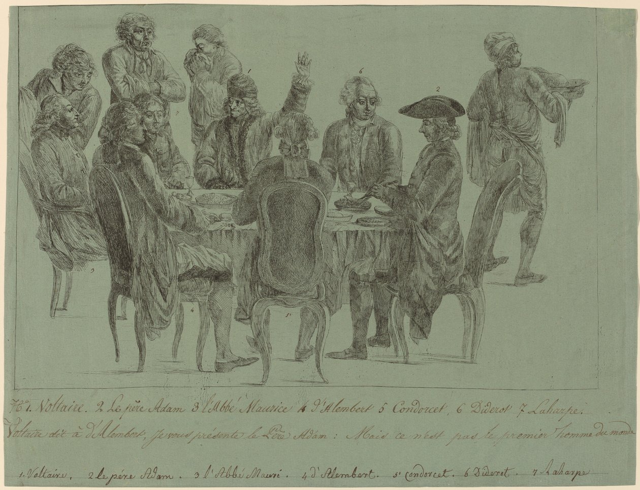 Das Mahl der Philosophen, nach 1772 von Unbekannt