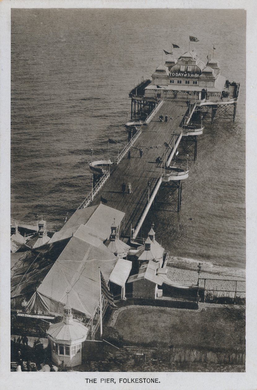 Der Pier, Folkestone, spätes 19. bis frühes 20. Jahrhundert von Unbekannt