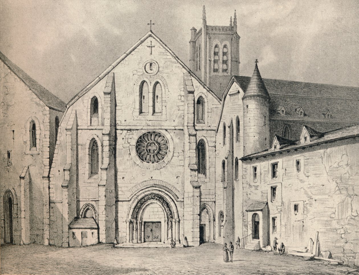 Das Portal der Abtei von St. Genevieve von Unbekannt