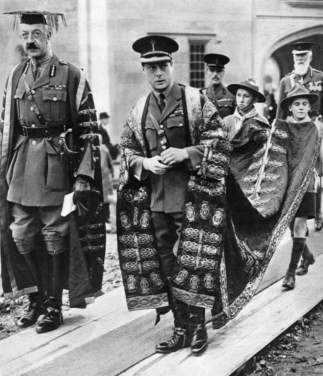 Der Prinz von Wales als Kanzler der Universität von Wales, Bangor, 1923 von Unbekannt