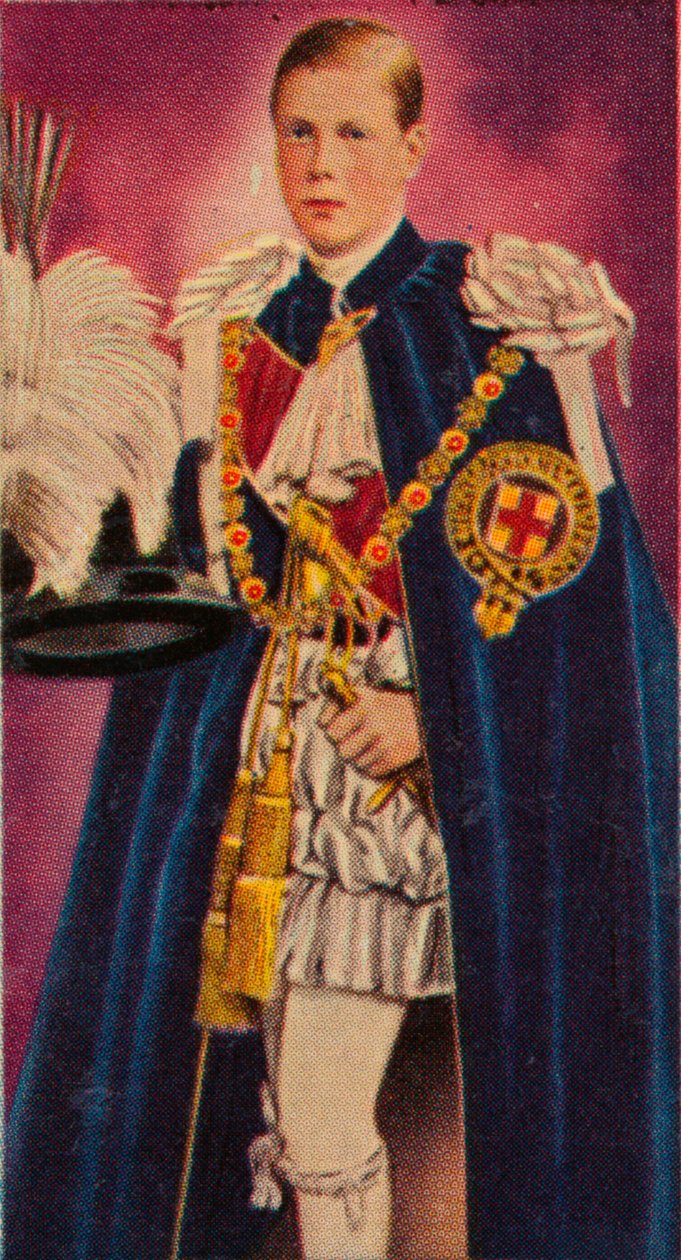 Der Prinz von Wales bei seiner Investitur als Ritter des Hosenbandordens, 1911 von Unbekannt