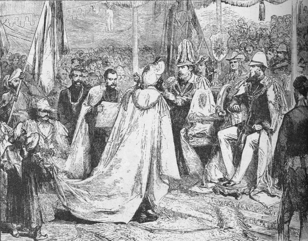 Der Prinz von Wales leitet ein Großkapitel des Sterns von Indien in Kalkutta, 1875, 1908 von Unbekannt