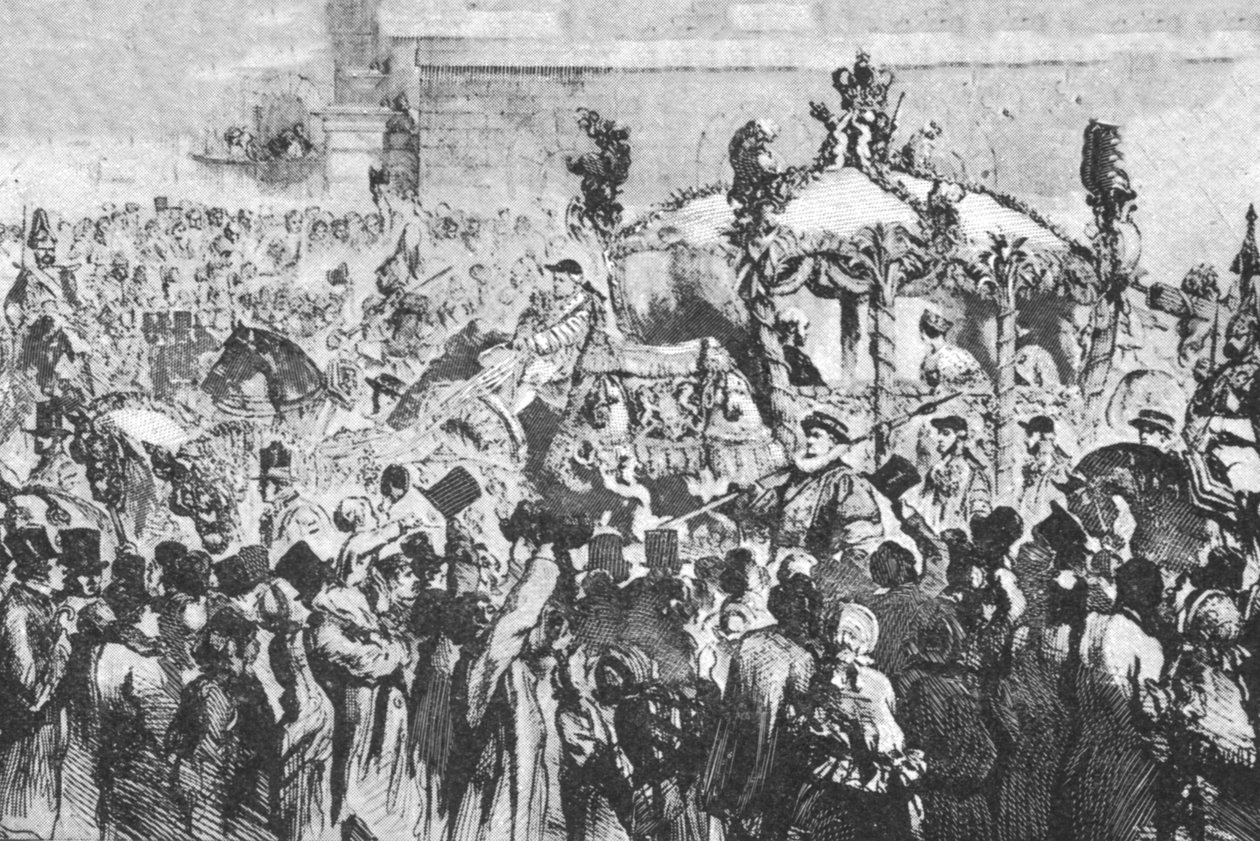 Die Prozession nach Westminster, 31. Januar 1856, 1901 von Unbekannt
