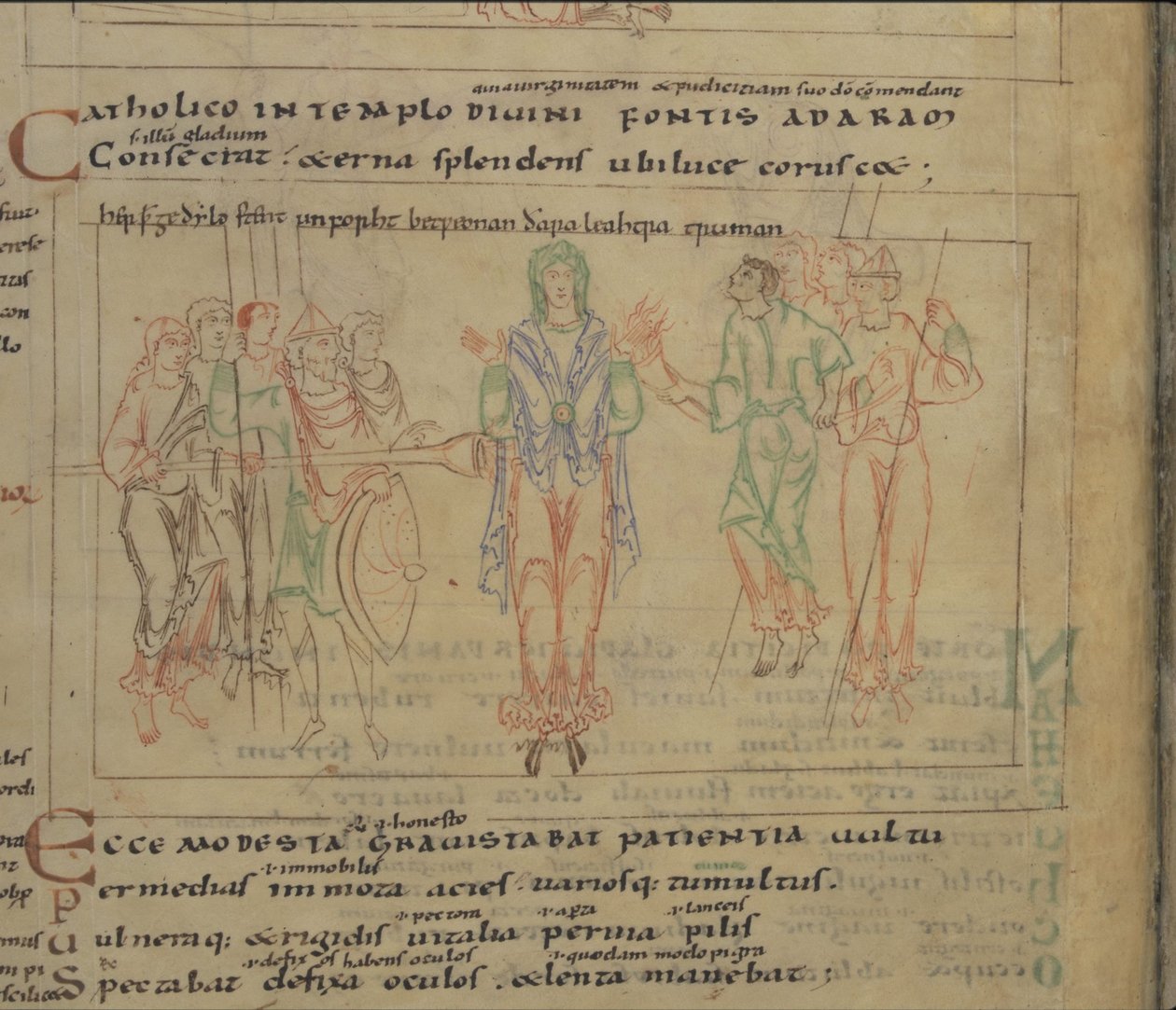 Die Psychomachia von Prudentius, 11. Jahrhundert von Unbekannt