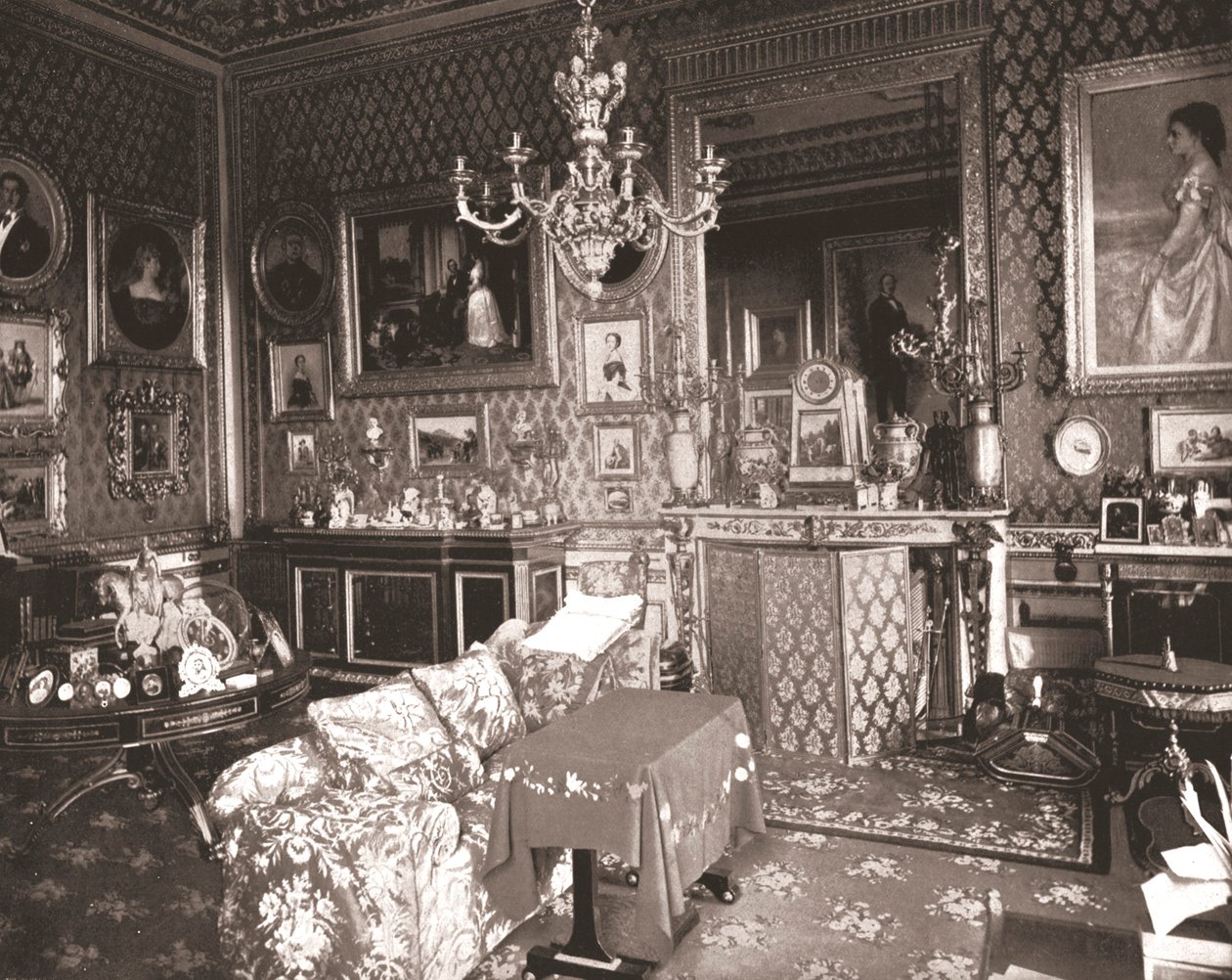 Das Wohnzimmer der Königin, Windsor Castle, Berkshire, 1894 von Unbekannt