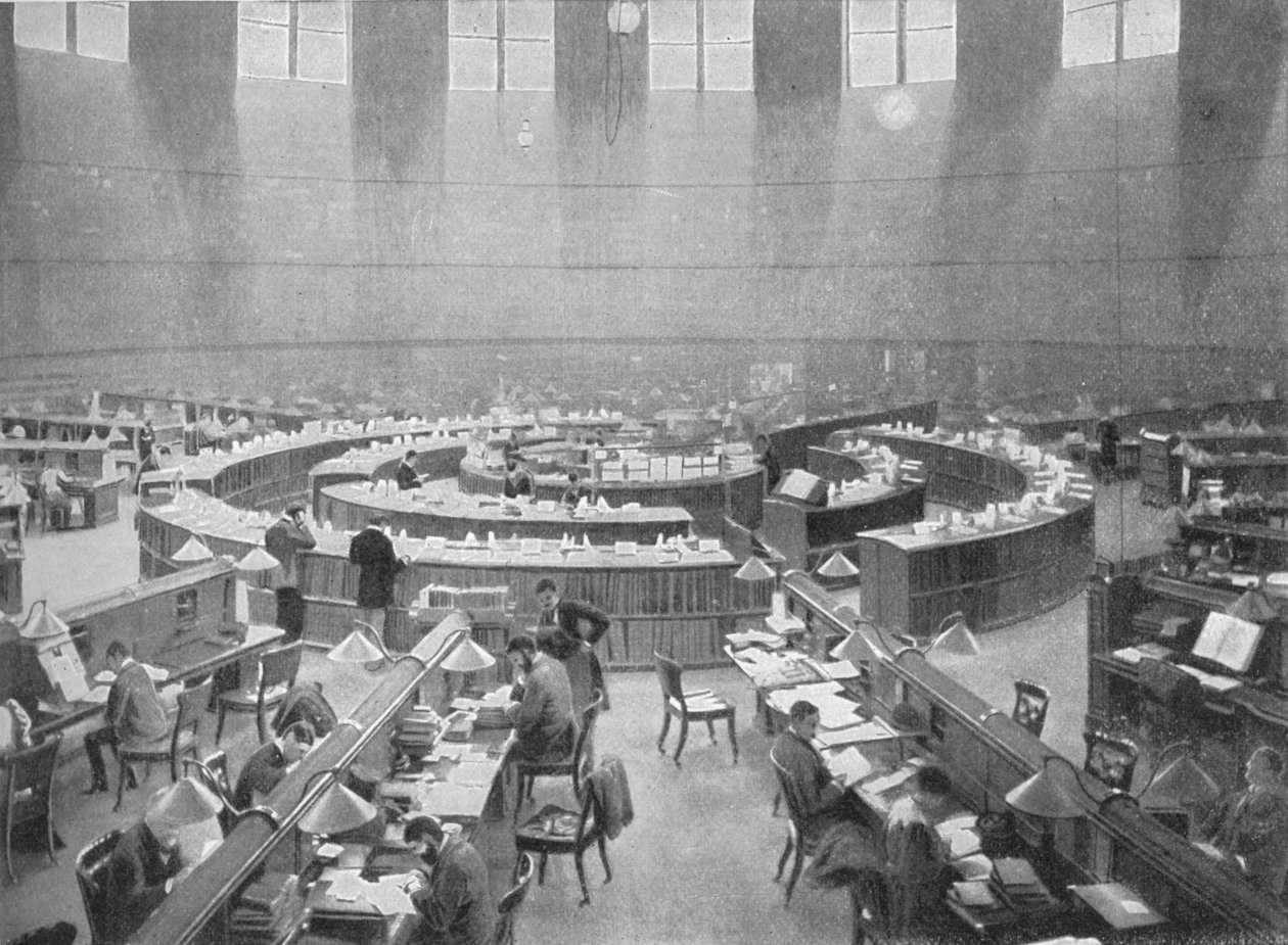 Der Lesesaal im British Museum, London, um 1903 von Unbekannt