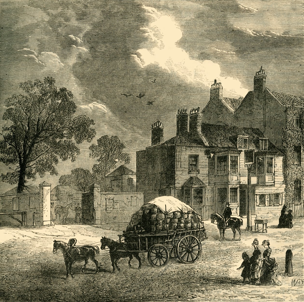 The Red Cow Inn, Hammersmith, ca. 1878 von Unbekannt
