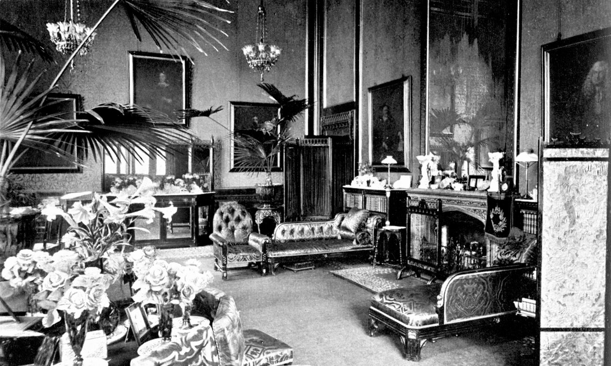 Das Rote Zeichenzimmer im Sprecherhaus, Palace of Westminster, London, ca. 1905 von Unbekannt