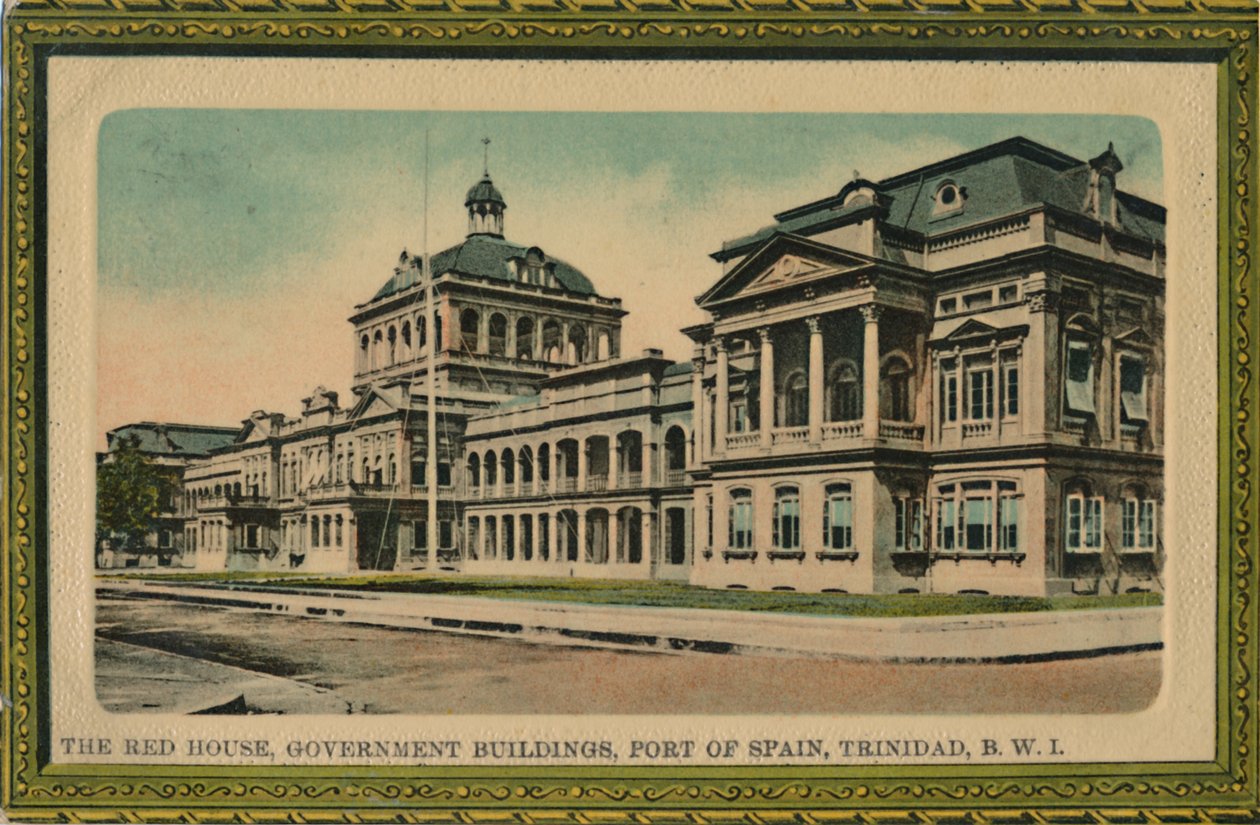Das Rote Haus, Regierungsgebäude, Port of Spain, Trinidad, B.W.I., frühes 20. Jahrhundert von Unbekannt