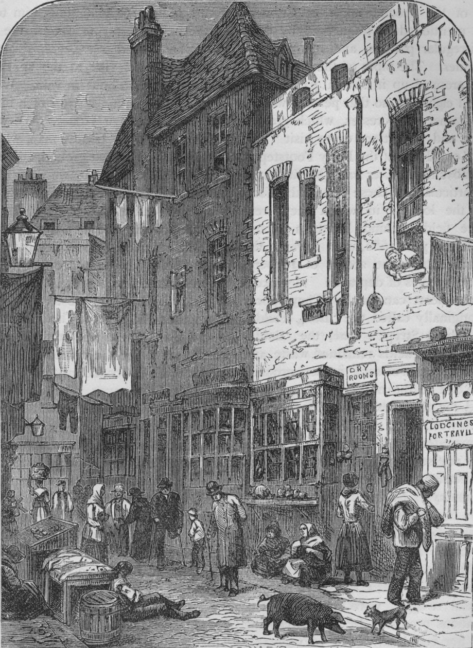Das Rookery von St. Giles, London, 1850 von Unbekannt