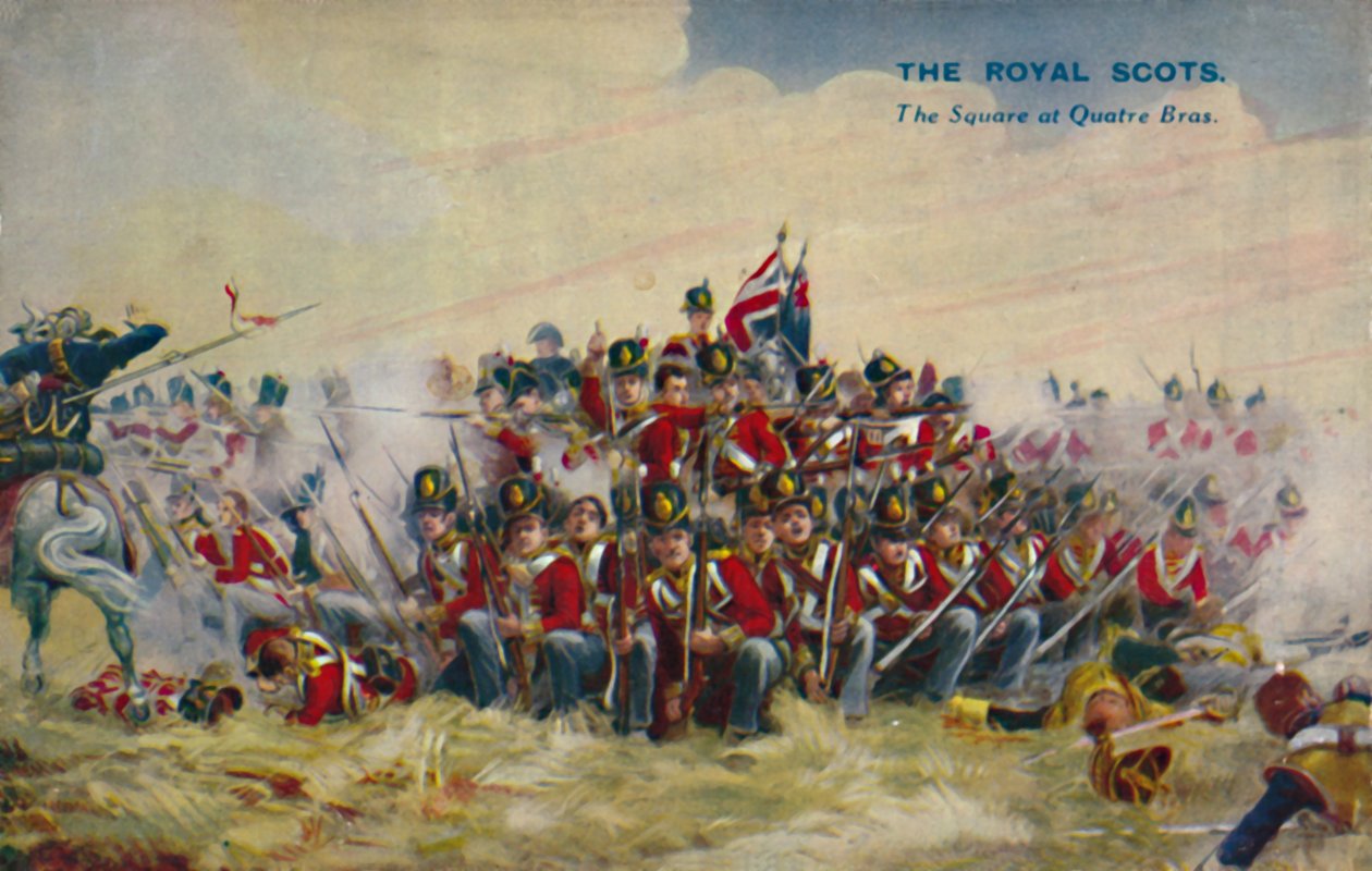 Die Royal Scots. Der Platz bei Quatre Bras, 1815, 1939 von Unbekannt