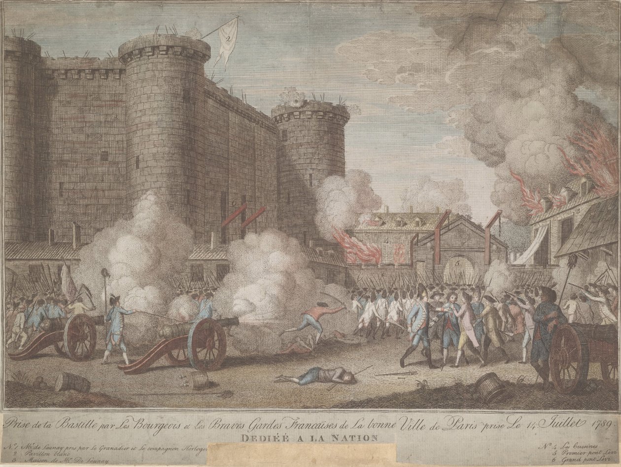 Der Sturm auf die Bastille am 14. Juli 1789, 1789 von Unbekannt