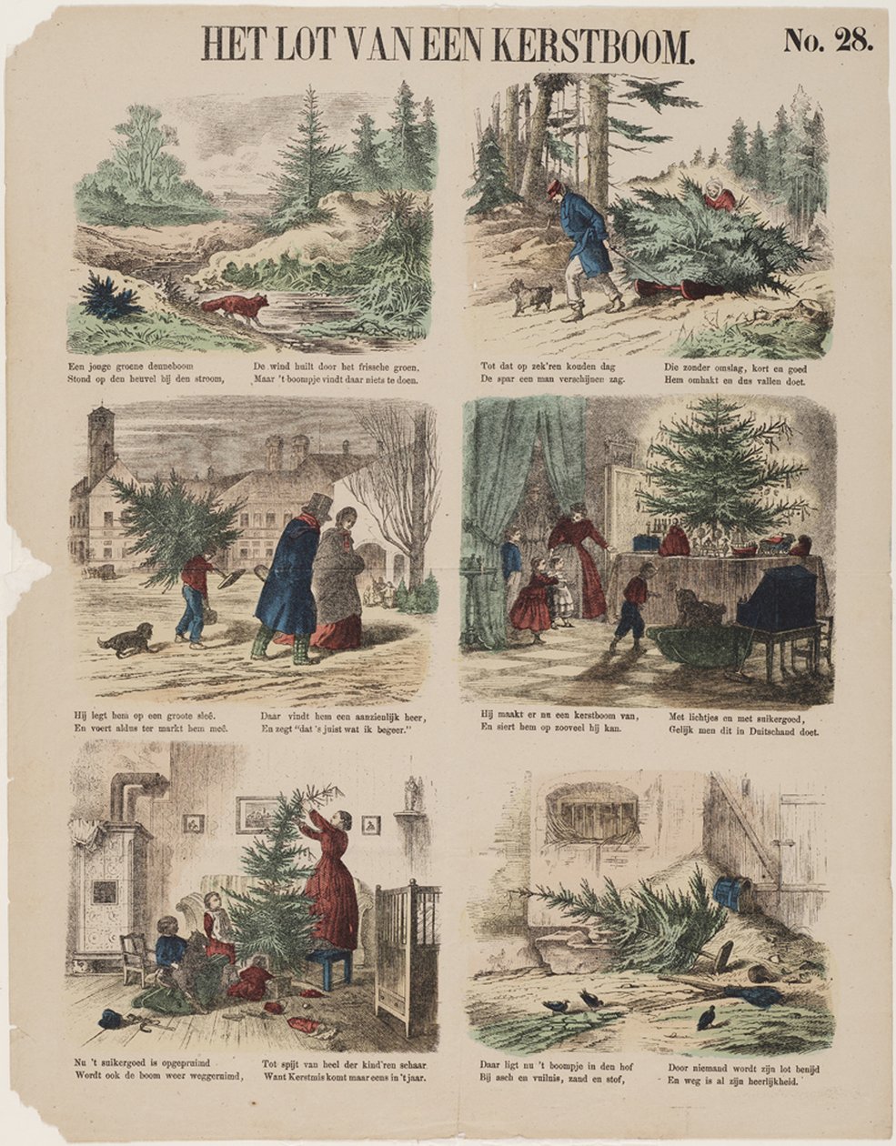 Die Geschichte eines Weihnachtsbaums, zweite Hälfte des 19. Jahrhunderts von Unbekannt
