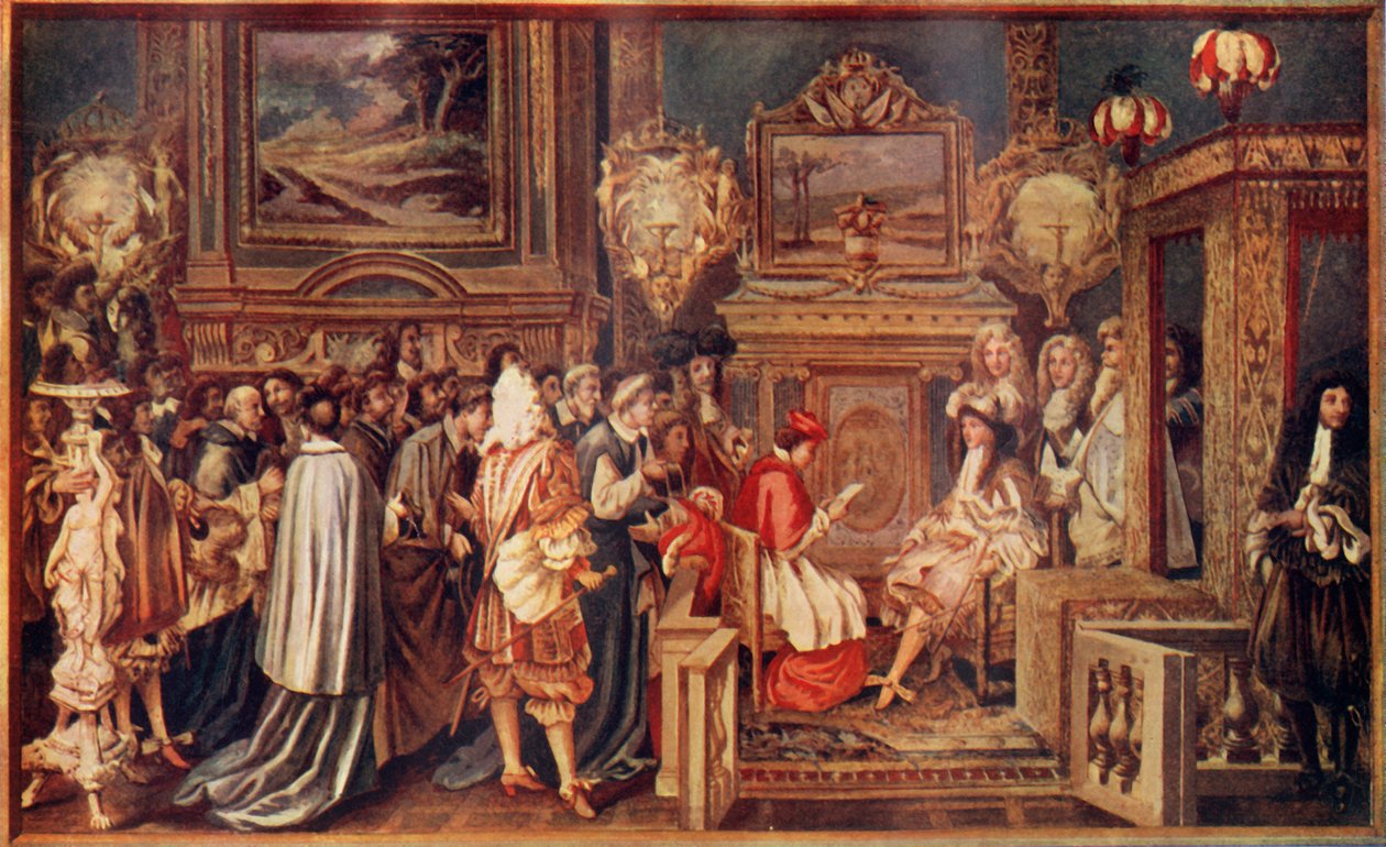 Der Sonnenkönig Ludwig XIV. von Frankreich mit seinem brillanten Hof von Unbekannt