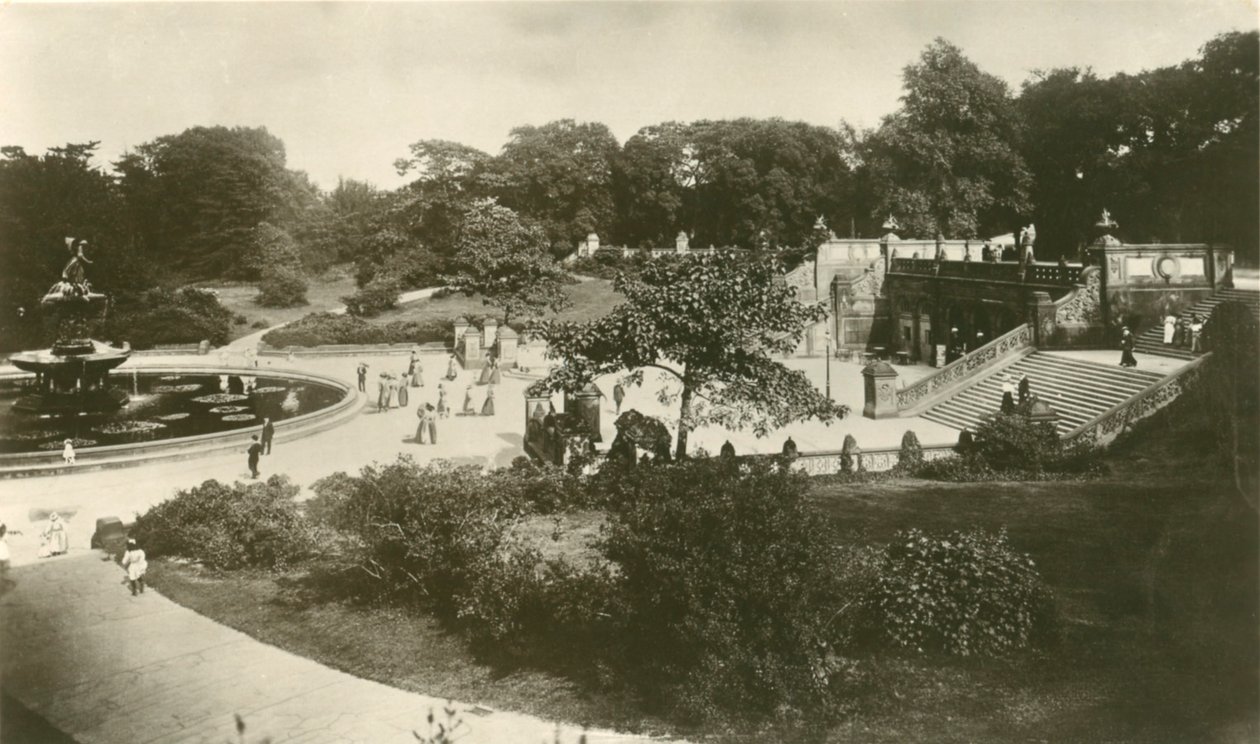 Die Terrasse und der Brunnen, Central Park, New York von Unbekannt