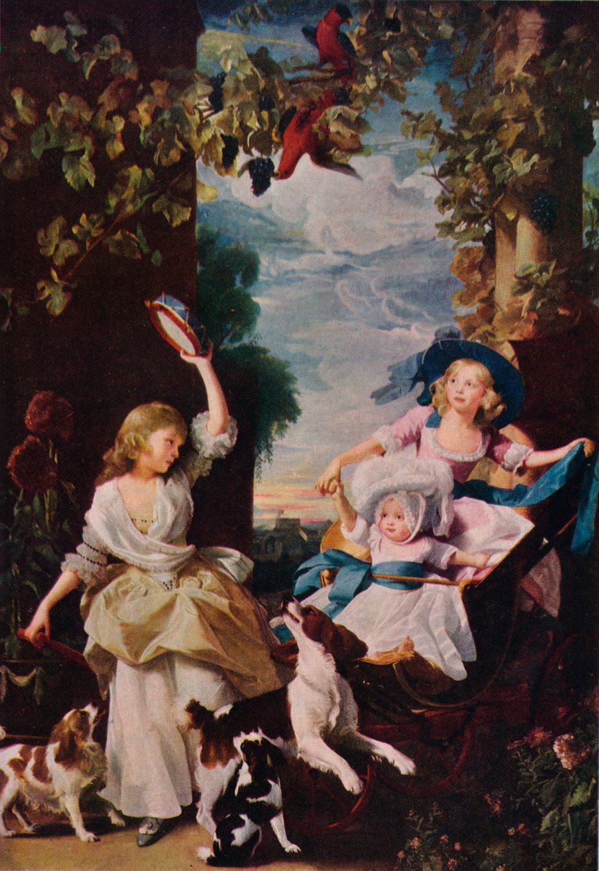 Die drei jüngsten Töchter von George III, 1785, 1937 von Unbekannt
