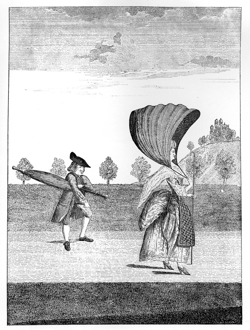 Die Gesellschaft in Greenwich: A la festoon dans le park a Greenwich 1777 von Unbekannt
