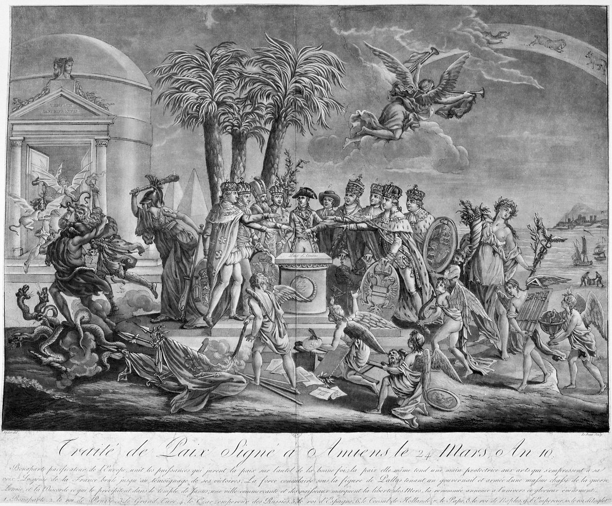 Der Vertrag von Amiens, 25. März 1802, 19. Jahrhundert von Unbekannt