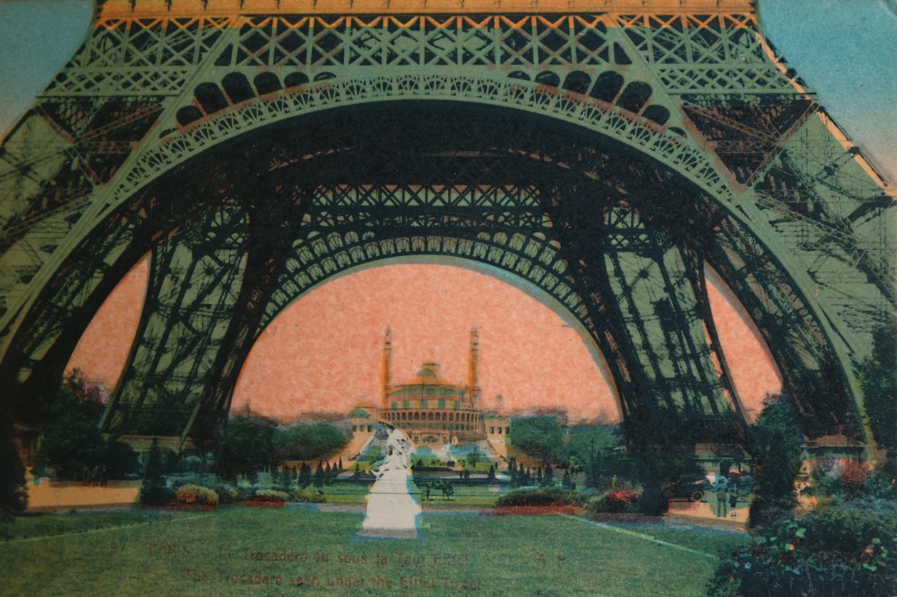 Das Trocadéro unter dem Eiffelturm, Paris, um 1920 von Unbekannt