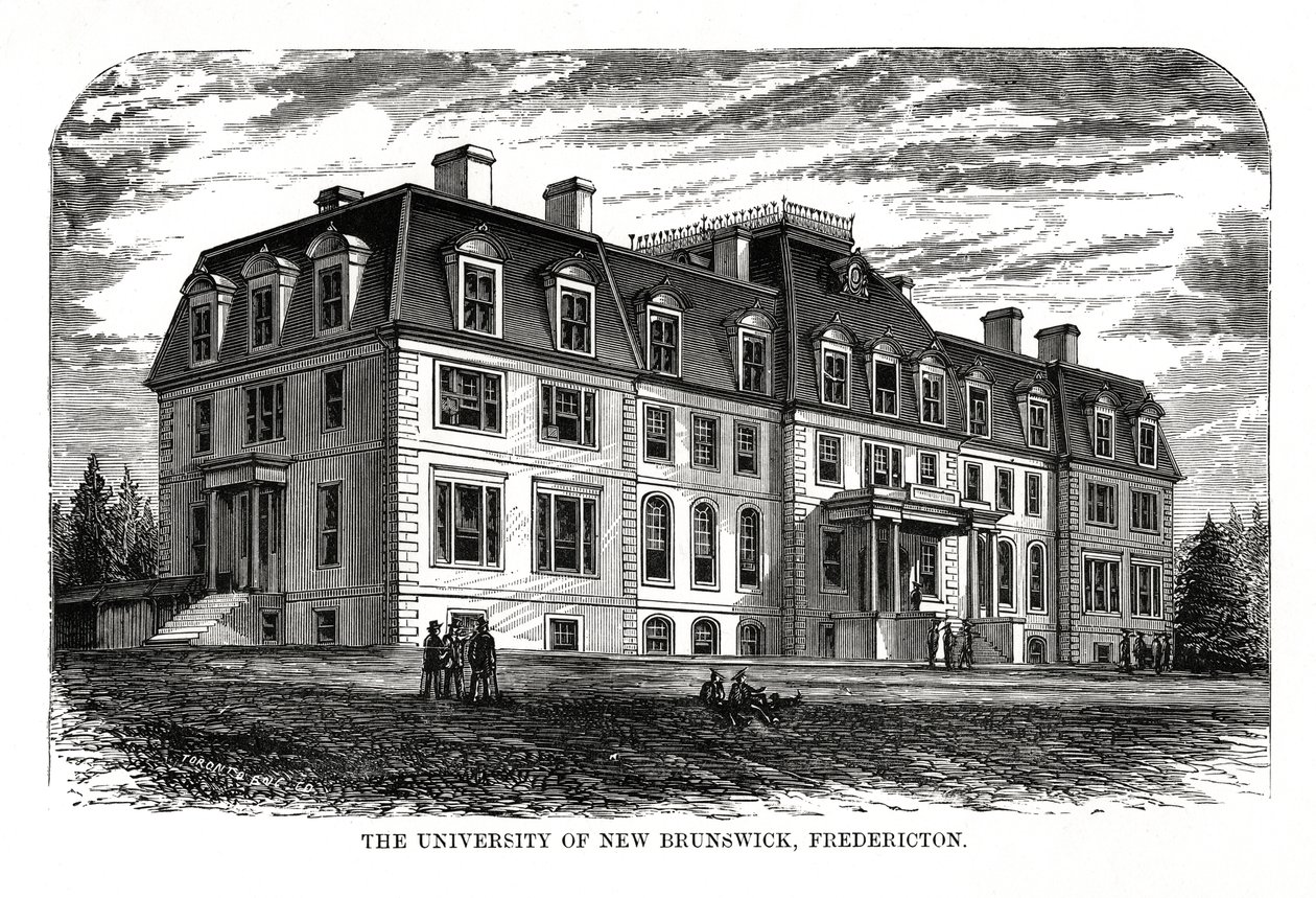 Die Universität von New Brunswick, Fredericton, Kanada, 19. Jahrhundert von Unbekannt