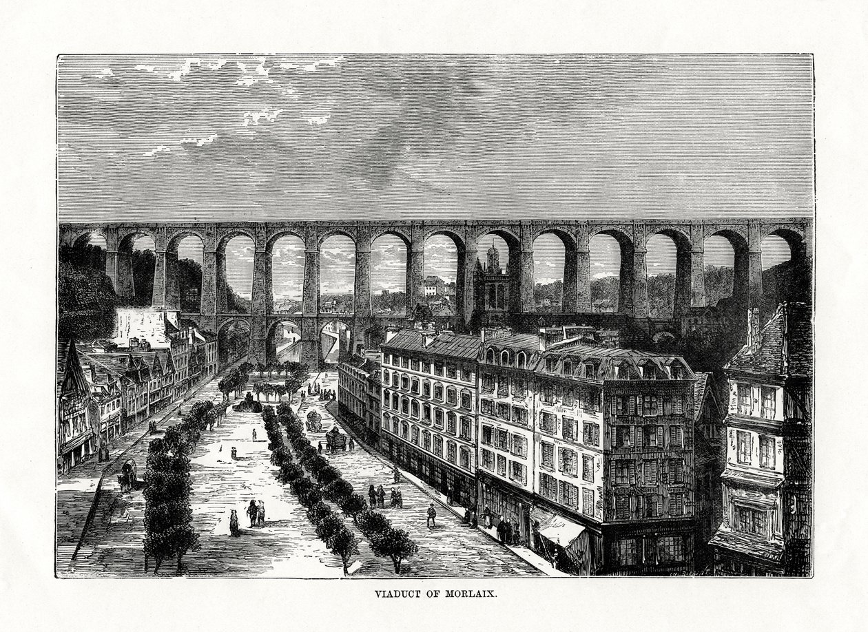 Das Viadukt von Morlaix, Frankreich, 1879 von Unbekannt