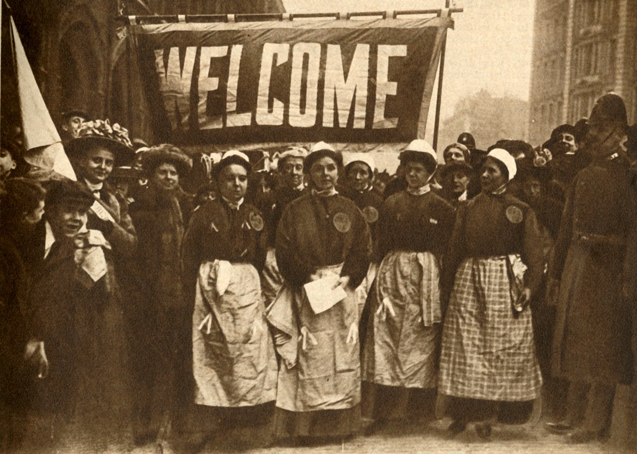 Der Empfang der Opfer männlicher Tyrannei, 1908 von Unbekannt