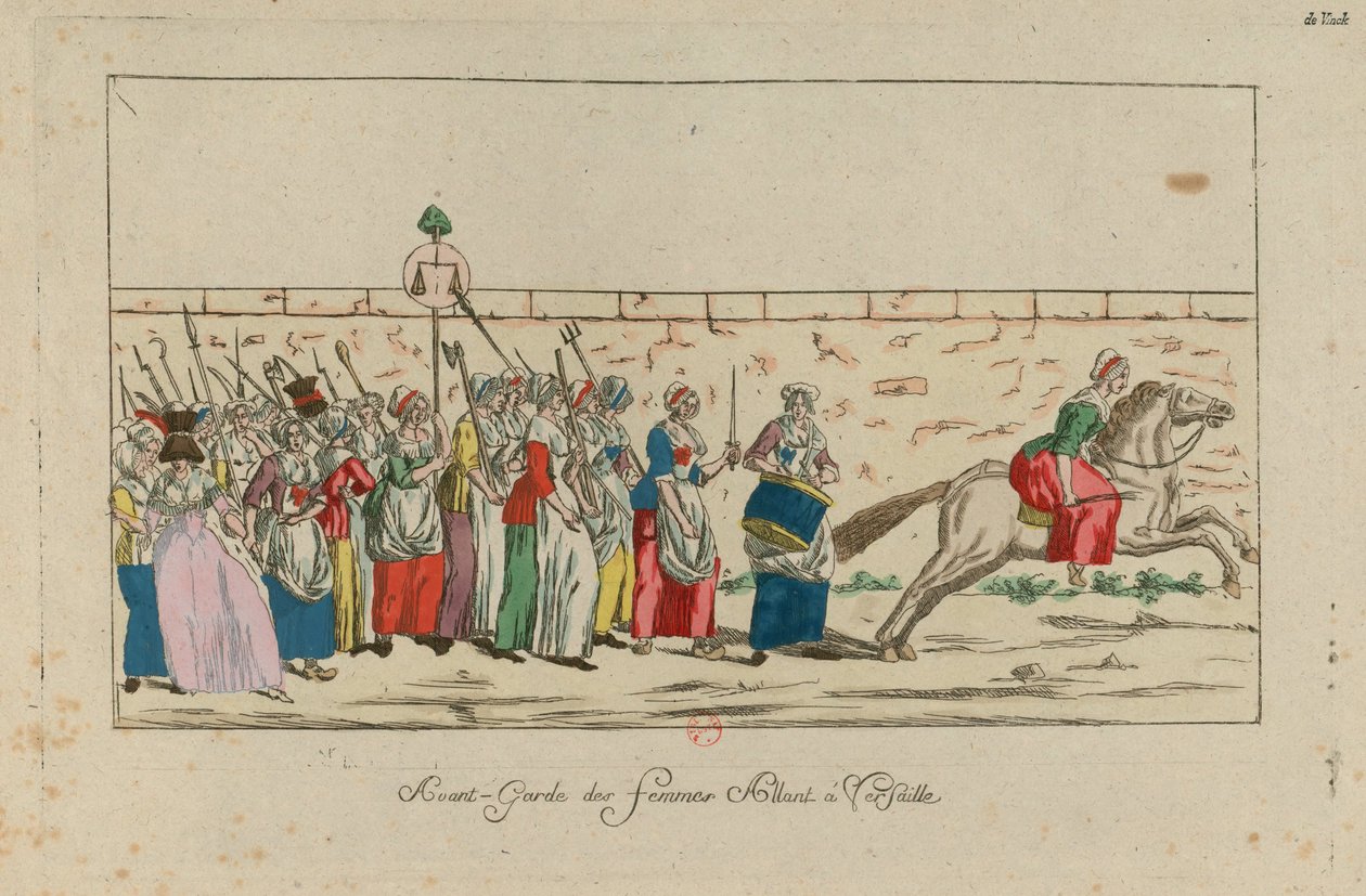 Der Frauenmarsch auf Versailles, 5. Oktober 1789 von Unbekannt