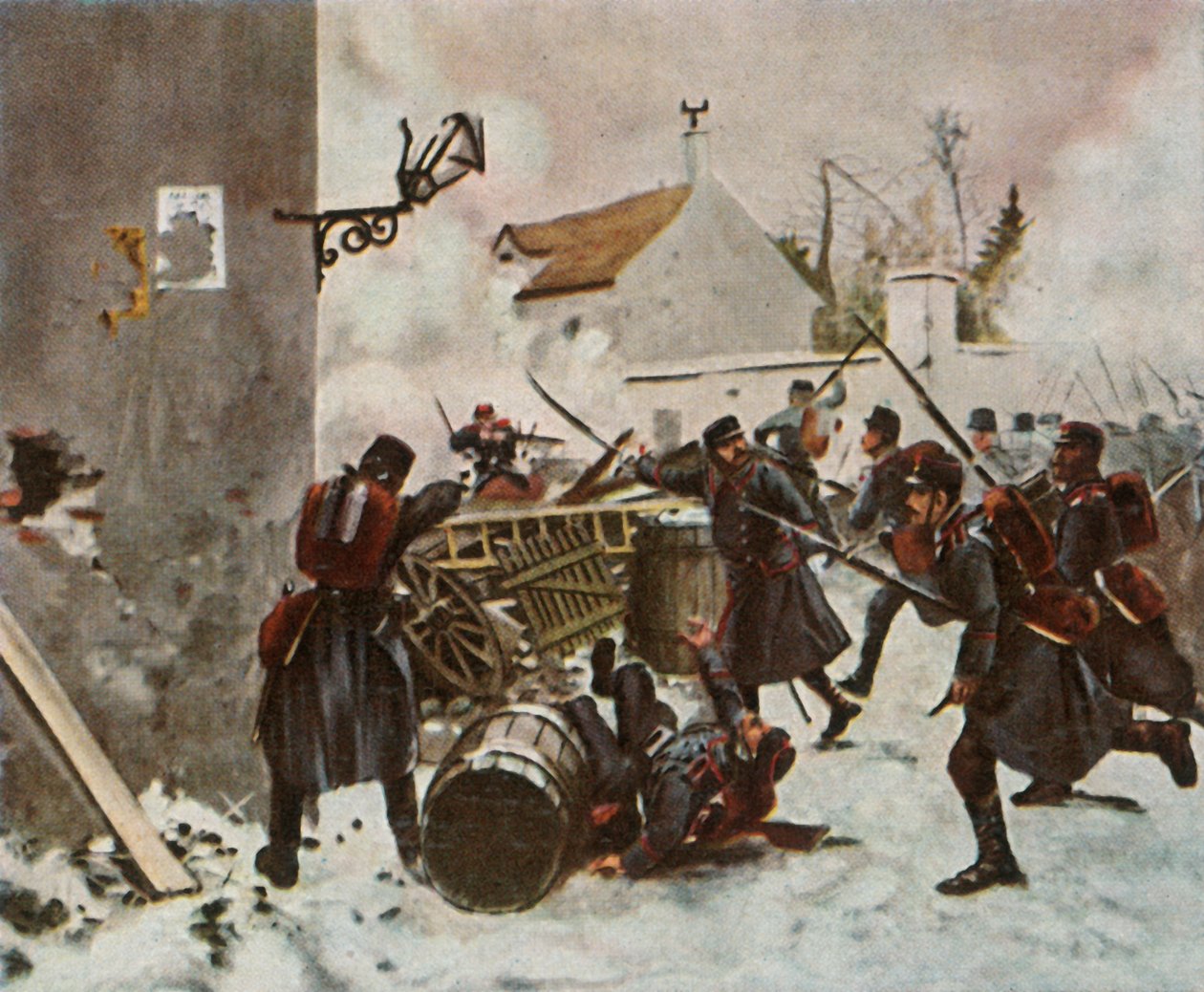 Die Württembergische Division bei Champigny, 2. Dezember 1870 von Unbekannt